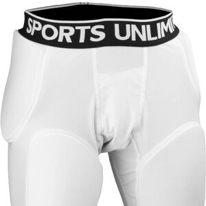 Sports‎ Unlimited Omaha 7 Pad Integrated Football Girdle Adult Large White New